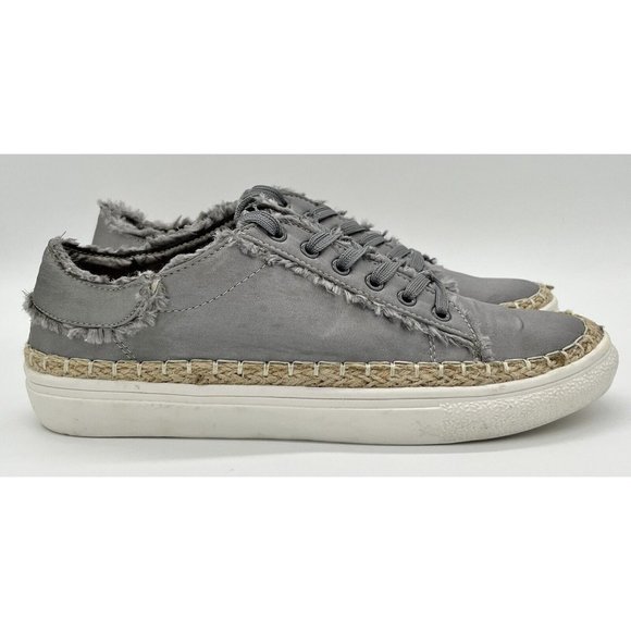 Womens Sneakers size 10, Liliana, satin material with twine edging - Picture 1 of 10